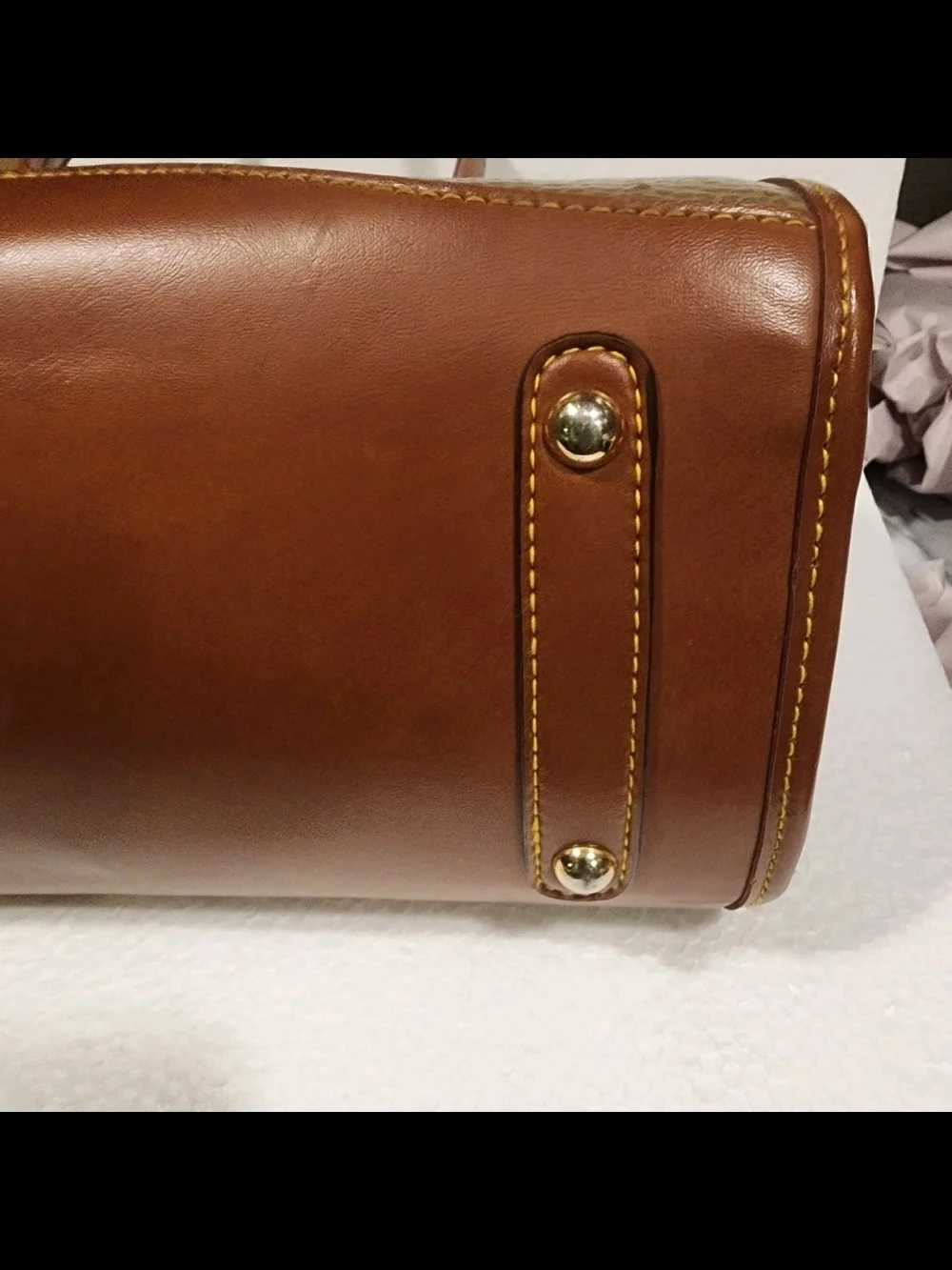 Dooney & Bourke Tan and Brown Pebbled Satchel